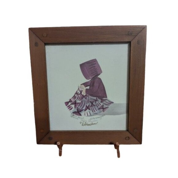 DIANE GRAEBNER First Quilt LITHO PRINT 1990 SIGNED # 556/750 Framed AMISH - Picture 1 of 4